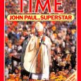 15 October 1979, USA: Lifelike posters of John Paul II—complete with the hint of a halo—were out on the streets too